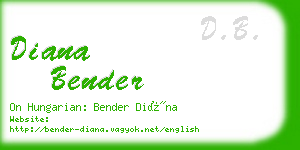 diana bender business card